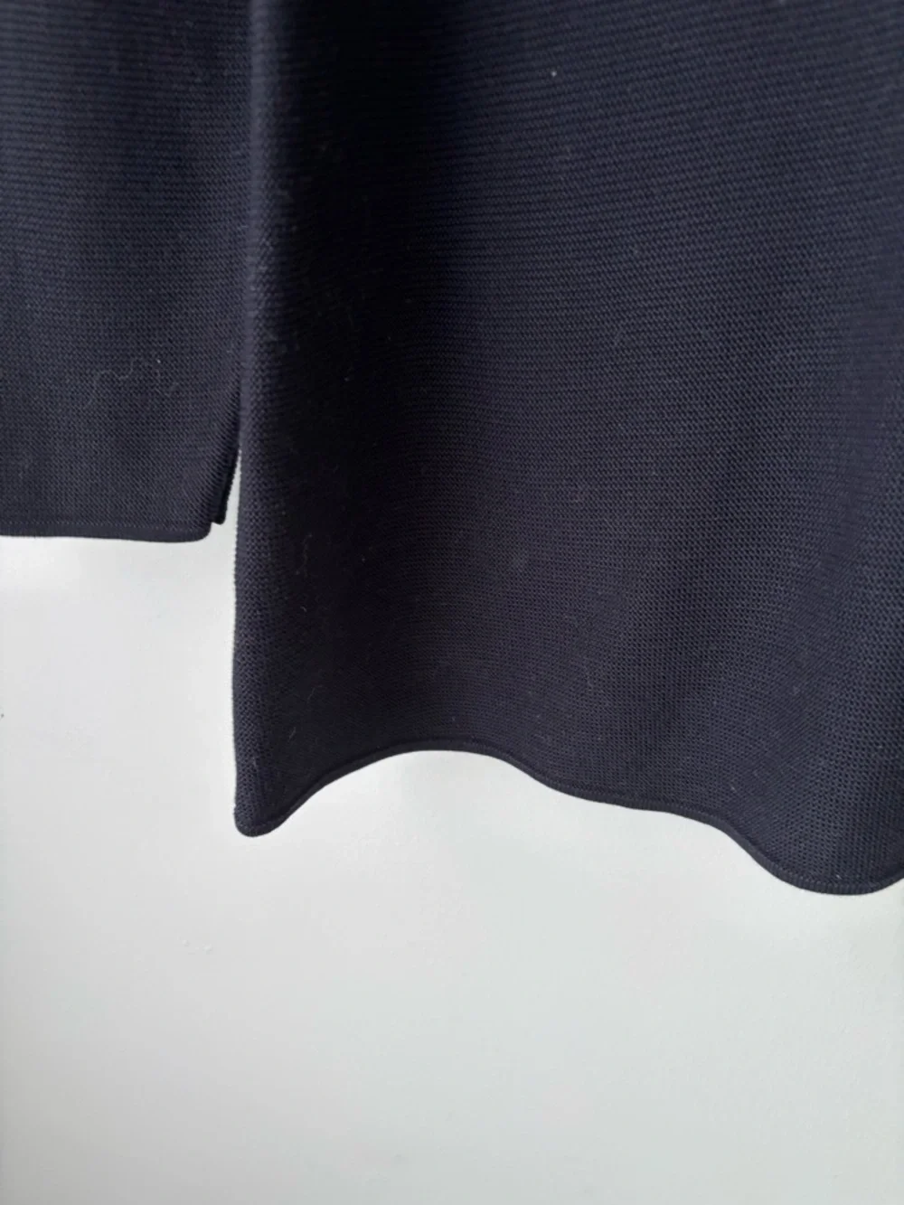 COS Navy Cotton Cardigan Minimalist Boxy Knit Oversized Quiet Luxury L - Picture 7 of 8